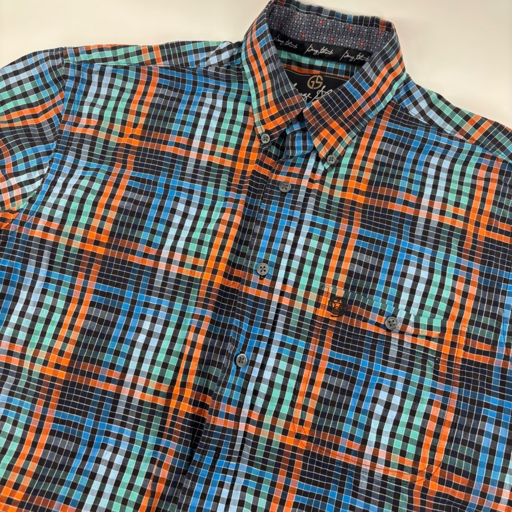 George Strait Collection by Wrangler Mens Button Up Shirt Small Multicolor Plaid